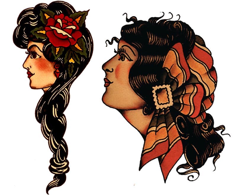 LADY HEAD TATTOOS